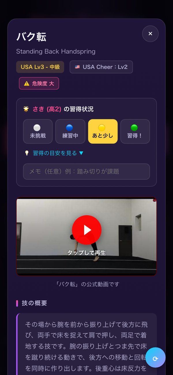 技詳細：バク転の解説動画・ポイント・前段階スキル